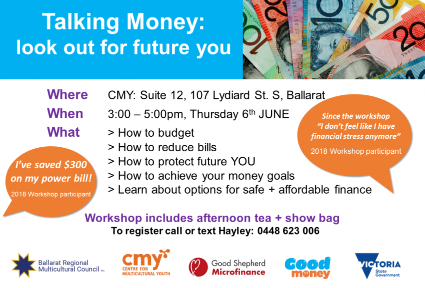 Financial Literacy Ballarat Poster Final Ballarat Regional Multicultural Council